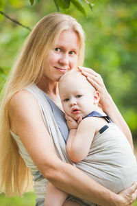 Portrait of mother and daughter