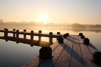 Sunset at lake