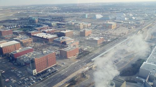 High angle view of cityscape