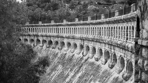 The wall of a dam in spain