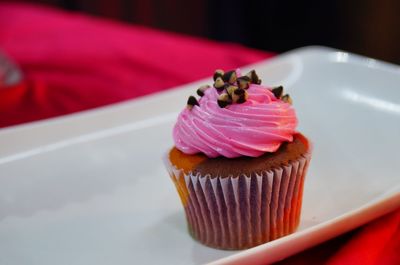 Close-up of cupcakes on table