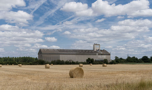 A grain store in the french countryside, france