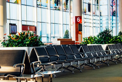 Empty seats at airport