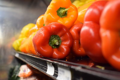 Close-up of orange bell peppers