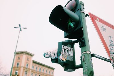 Low angle view of road sign