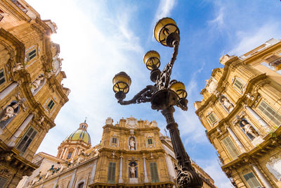 Low angle view of historical building against sky