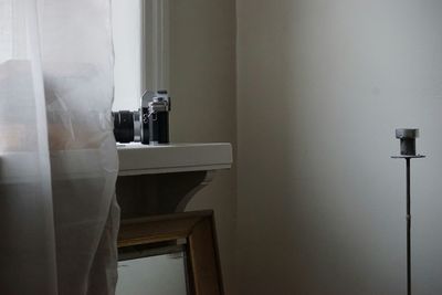 View of curtain at home