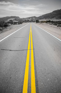 Surface level of empty road