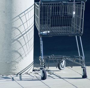 View of shining shopping cart