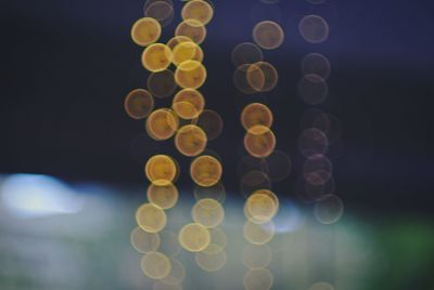 Defocused image of illuminated lights