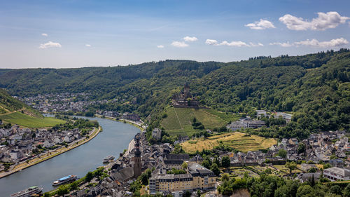 View on the german city of cochem  in the state of rheinland-pfalz