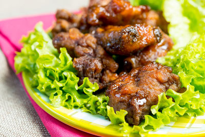 Close-up of food in plate