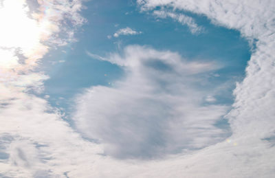 Low angle view of clouds in sky