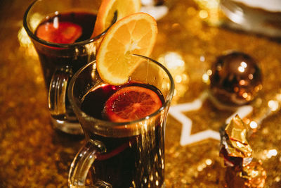 Close-up of drink on table