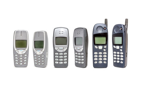 Close-up of computer keyboard against white background