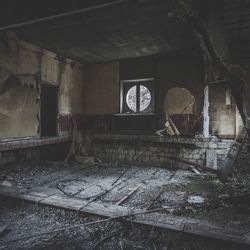 Interior of abandoned house