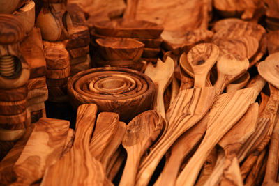 Full frame shot of bread for sale