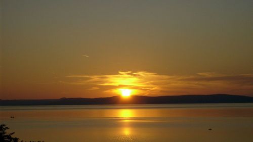 Scenic view of sunset over sea