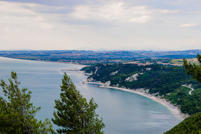 High angle view of sea against sky