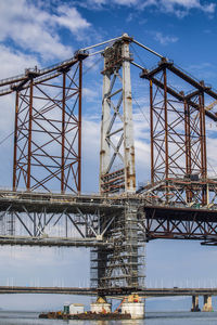 Low angle view of bridge against sky