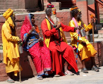 View of traditional clothing on floor