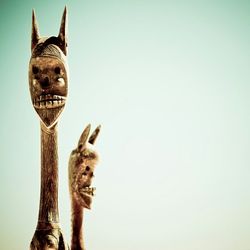 Low angle view of an animal against clear sky