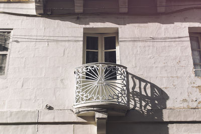 Low angle view of balcony in building