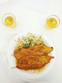 Close-up of food served in plate