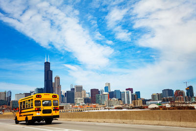 View of buildings against sky in city