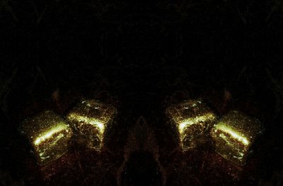 Illuminated lights at night