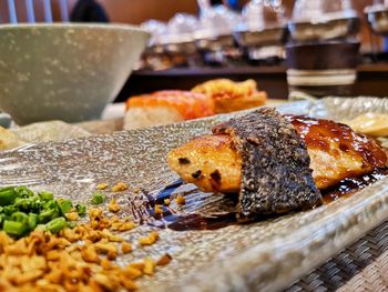 Close-up of food in plate
