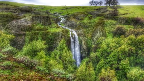 River flowing through rocks