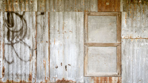 Full frame shot of old weathered door