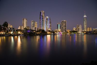 Surfers paradise at dusk, australia.