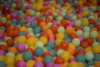 Full frame shot of multi colored balls