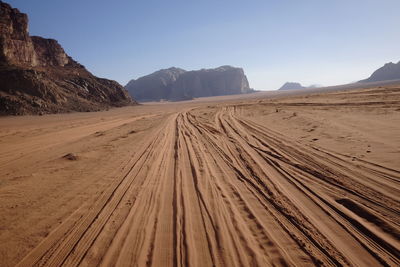 Scenic view of desert against sky