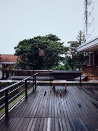 Built structure with trees in background