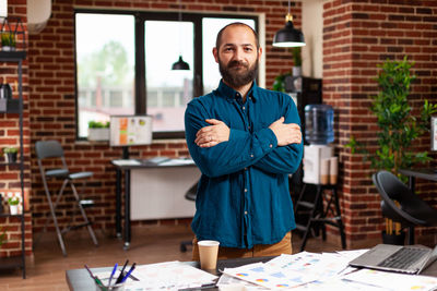 Portrait of businessman in office