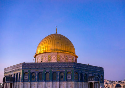 View of masjidil aqsa mosque against clear sky in palestine 