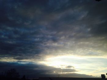 Low angle view of cloudy sky