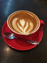 Coffee cup on table