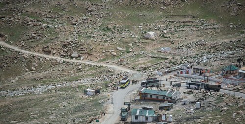 High angle view of city