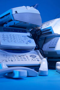 Close-up of laptop on table