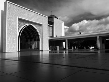 View of building against cloudy sky