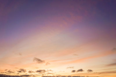 Low angle view of sky during sunset