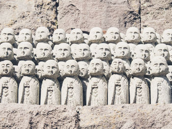 View of buddha statue in a row