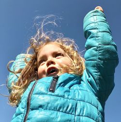 Portrait of a girl in winter