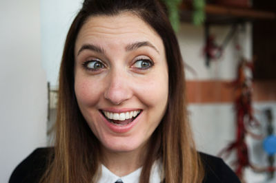 Close-up portrait of young woman