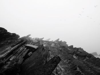 Scenic view of mountains against clear sky