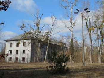 Built structure against cloudy sky